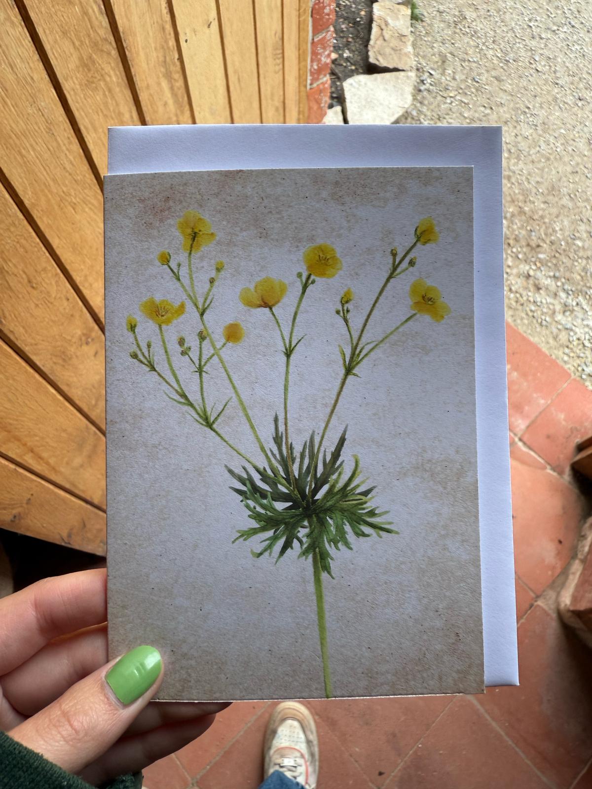 Delphine Jones Yellow Wildflower Card