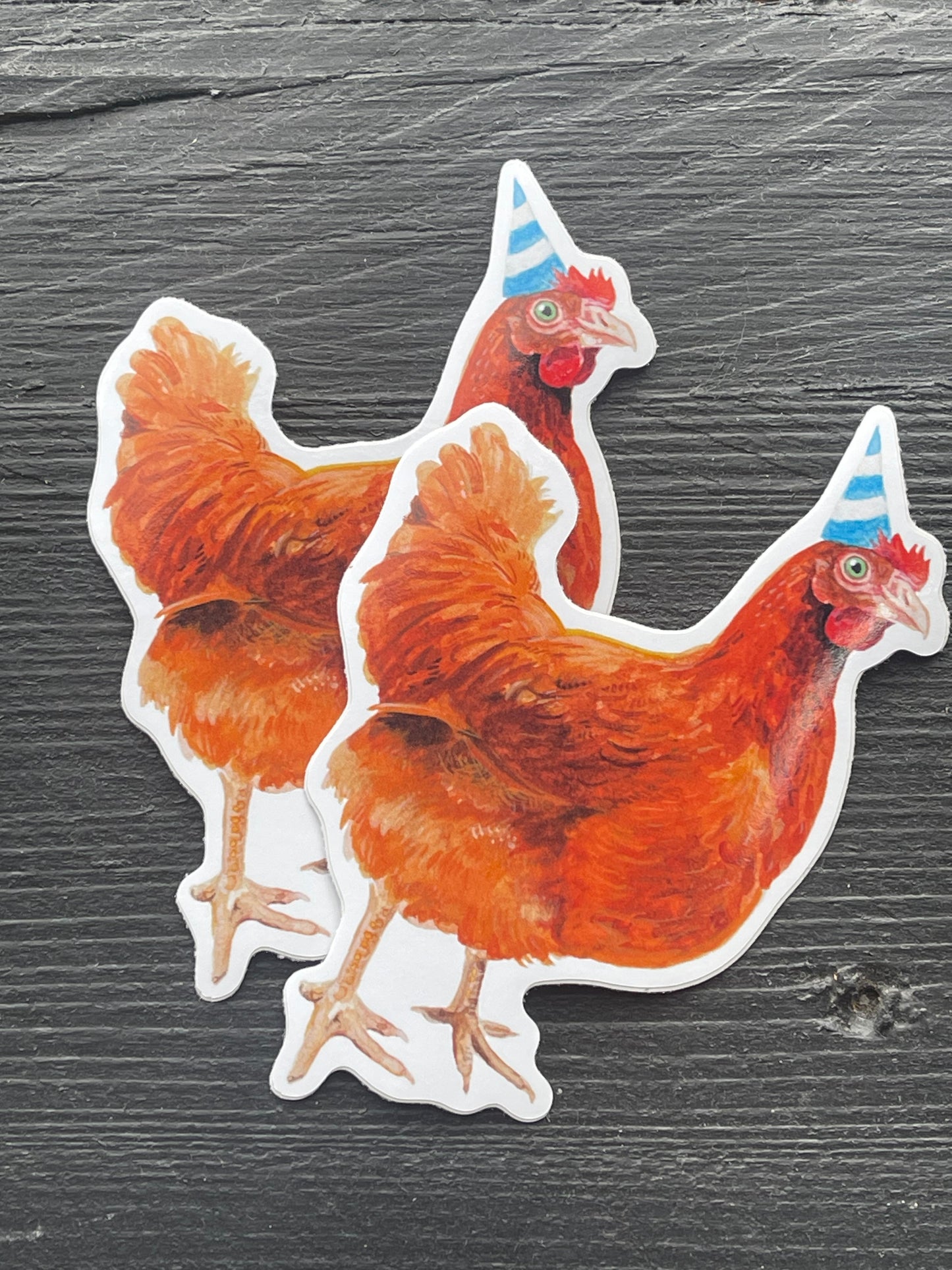 Party Chicken Sticker by Viv Hughes