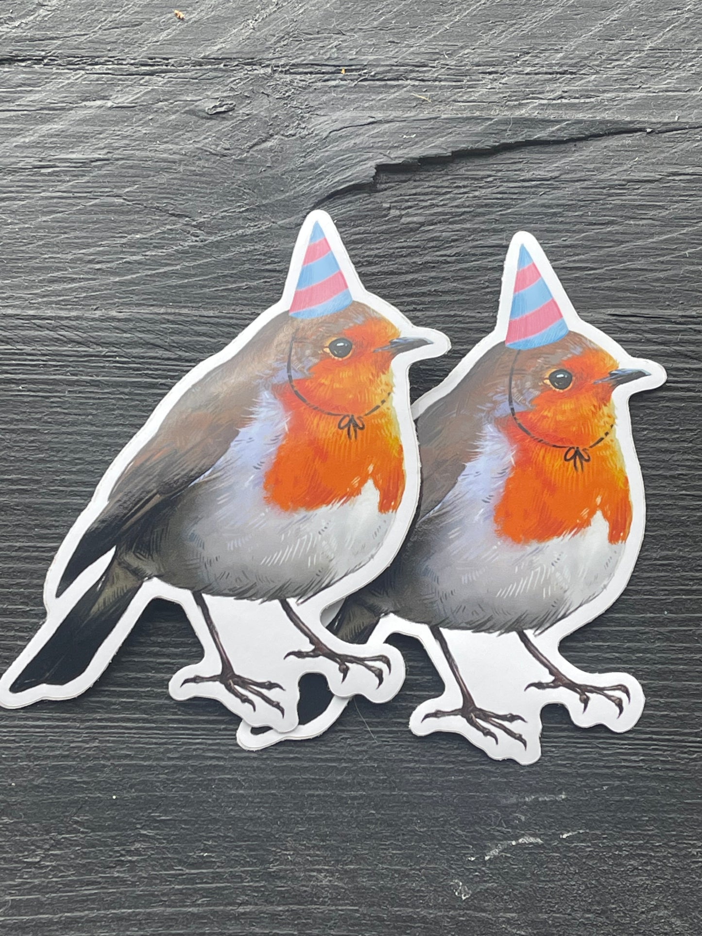 Party Robin Sticker by Viv Hughes