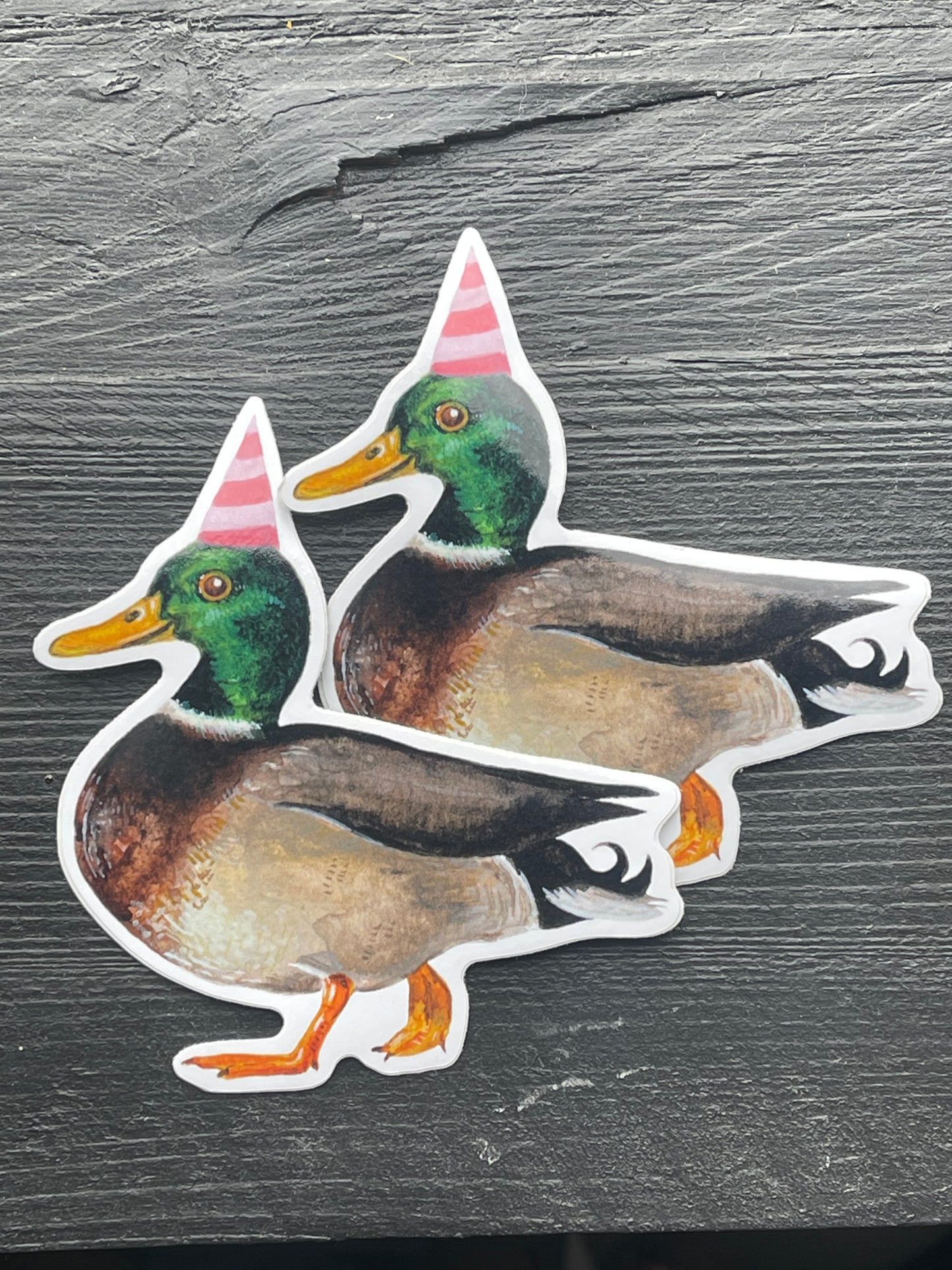 Party Duck Sticker by Viv Hughes
