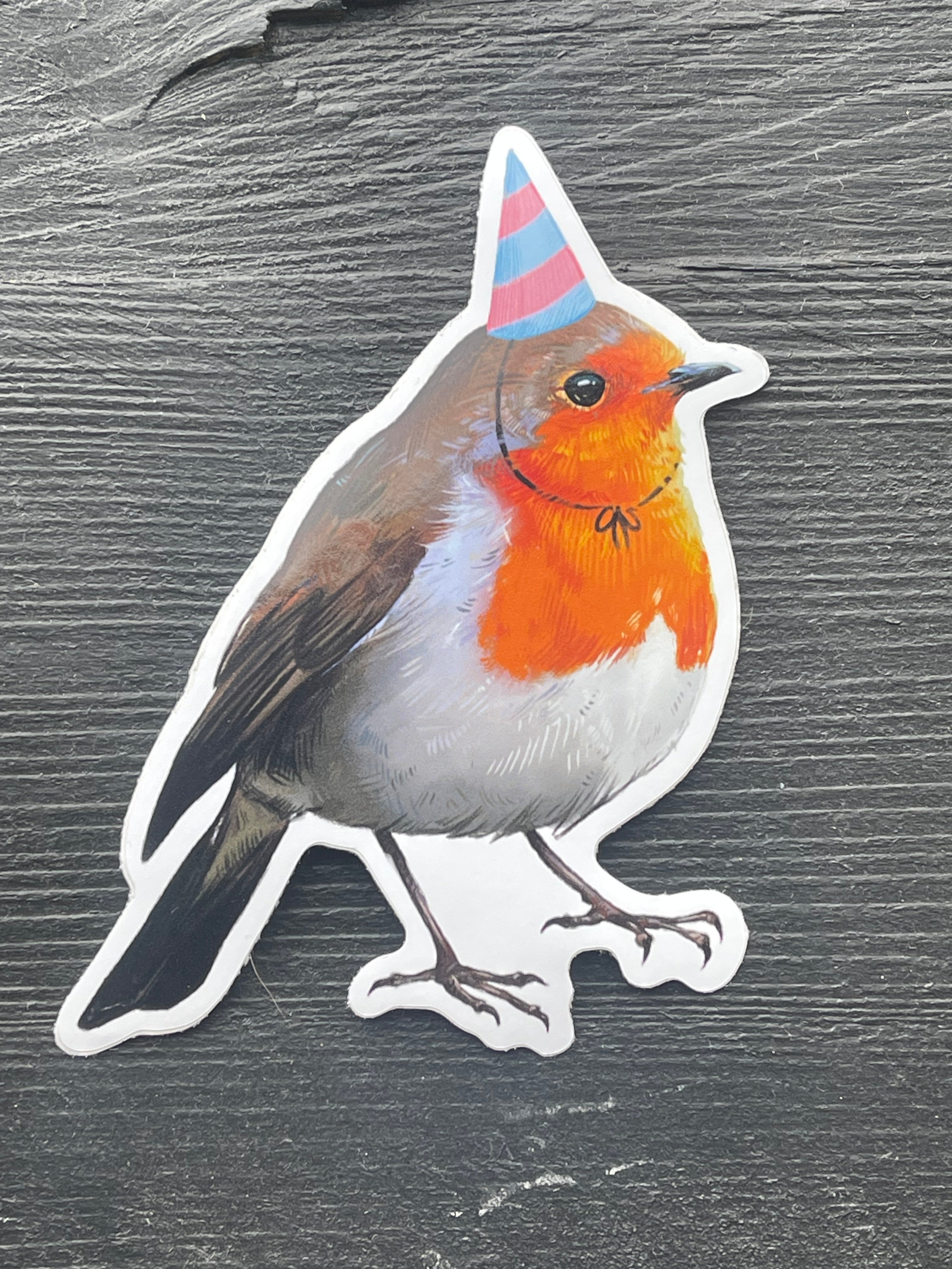 Robin Emblem Sticker Party Robin Sticker by Viv Hughes – Careys Secret Garden