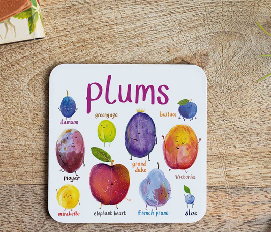 Plums Coaster by Sarah Edmonds Illustration
