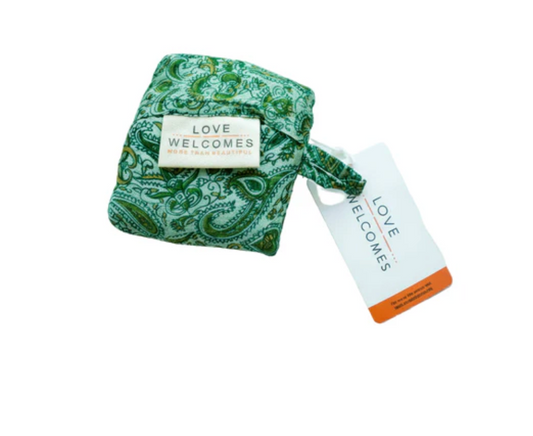 Love Welcomes Upcycled Sari Bag