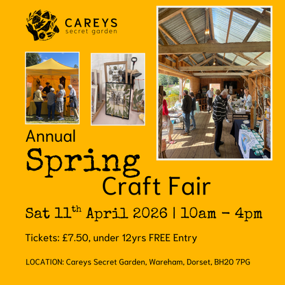 Spring Craft Fair in the Secret Garden Sat 11th April 2025