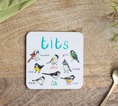 Tits Coaster by Sarah Edmonds Illustration